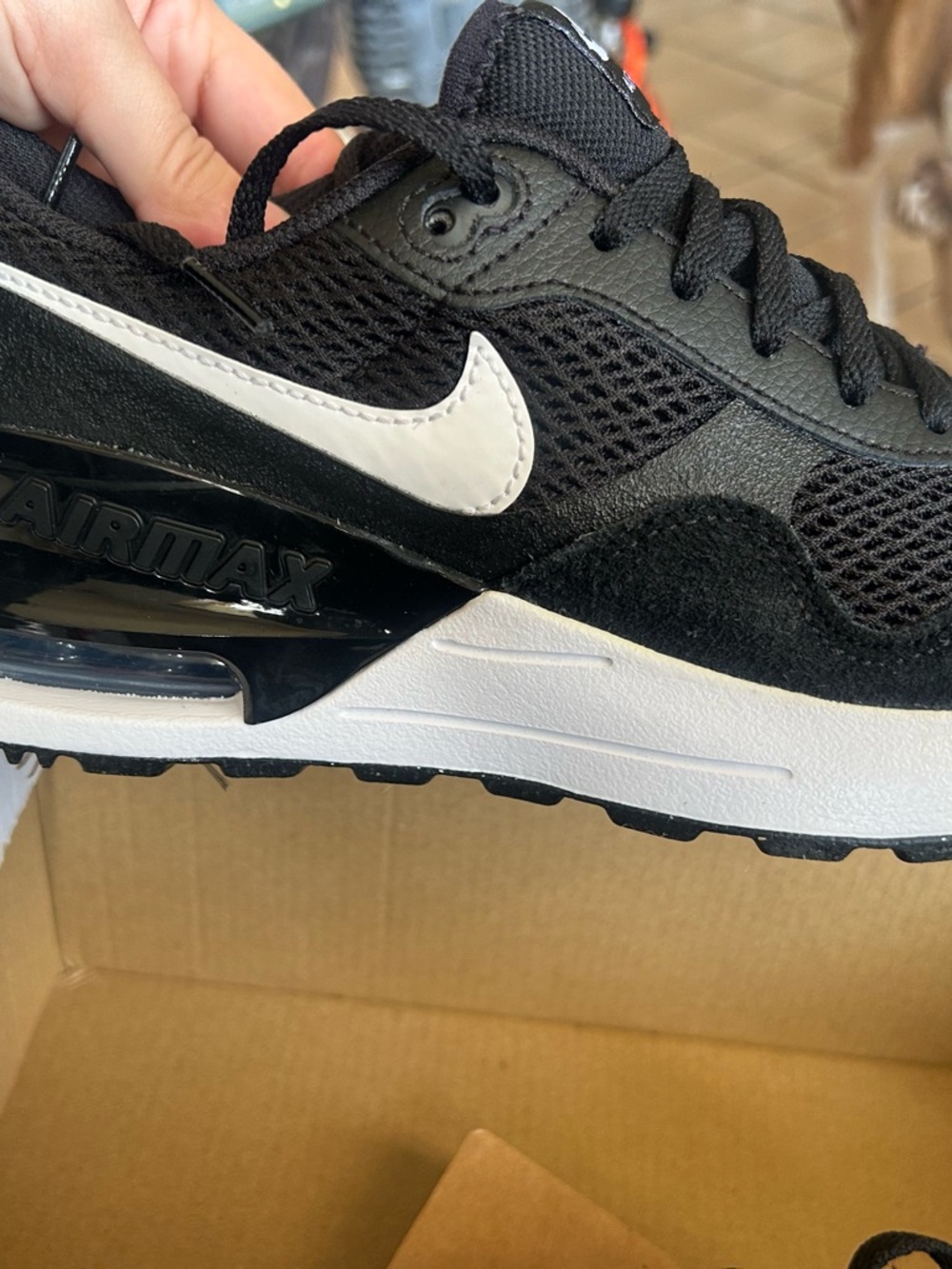 Nike Black and White Air Max Retro Trainer Nike systems